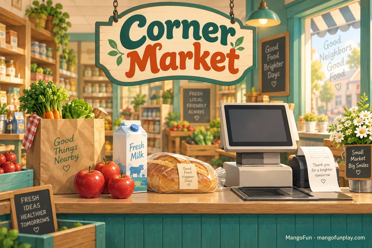 Cashier Money Game cover illustration