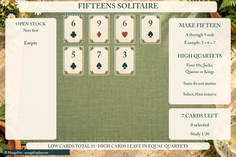 Fifteens Solitaire cover illustration