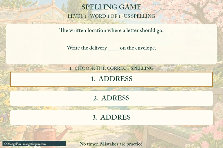 Spelling Game cover illustration