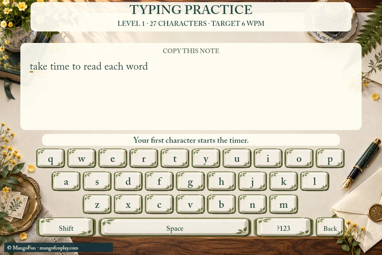 Typing Practice cover illustration