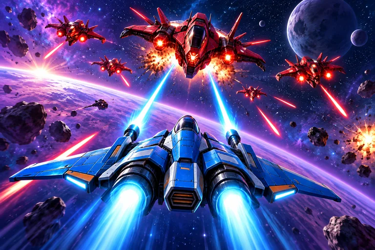 Space Shooter cover illustration
